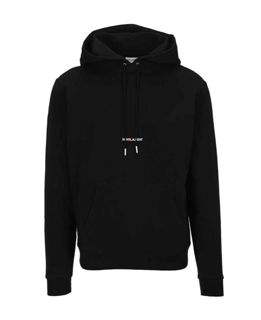 Saint Laurent Hot Multi-star Logo Hooded Sweater In Black