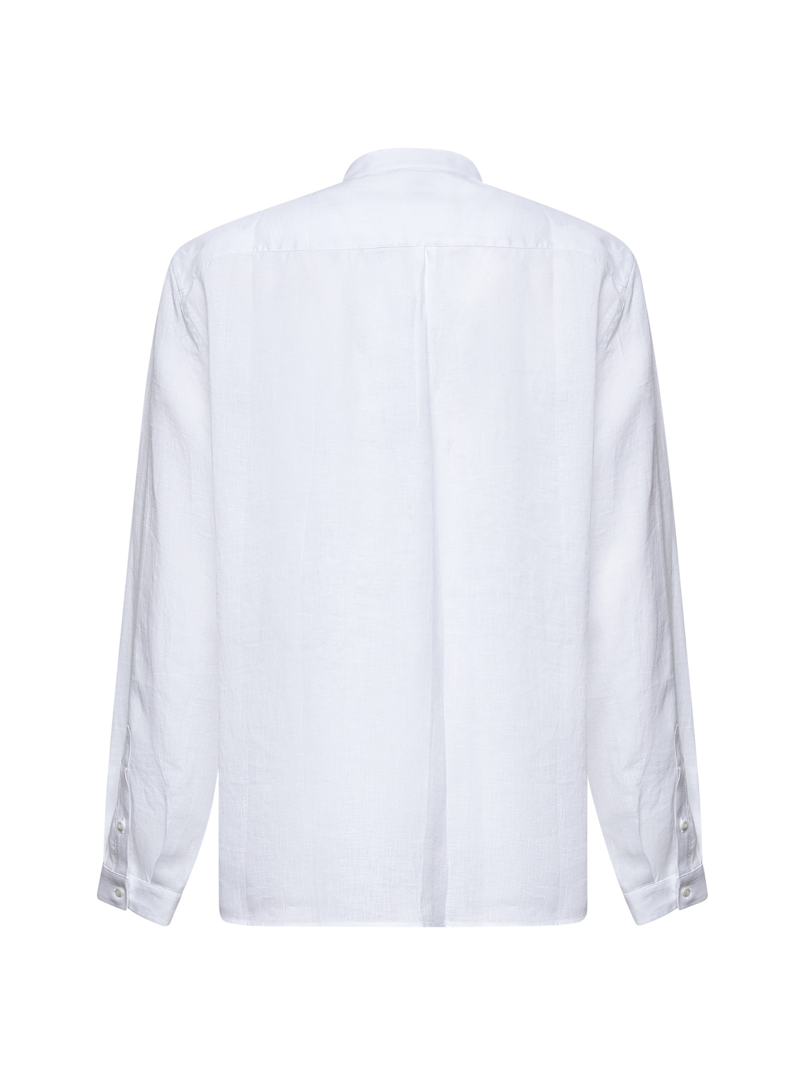 Brunello Cucinelli White Linen Easy Fit Shirt In White