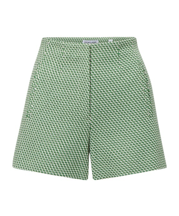 Veronica Beard Jazmin High Waist Shorts In Green