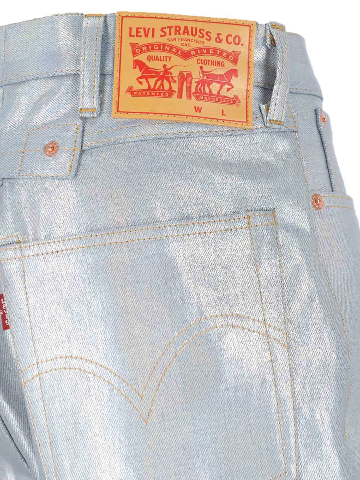 Junya Watanabe X Levis Strauss Logo Straight Jeans In Metallic
