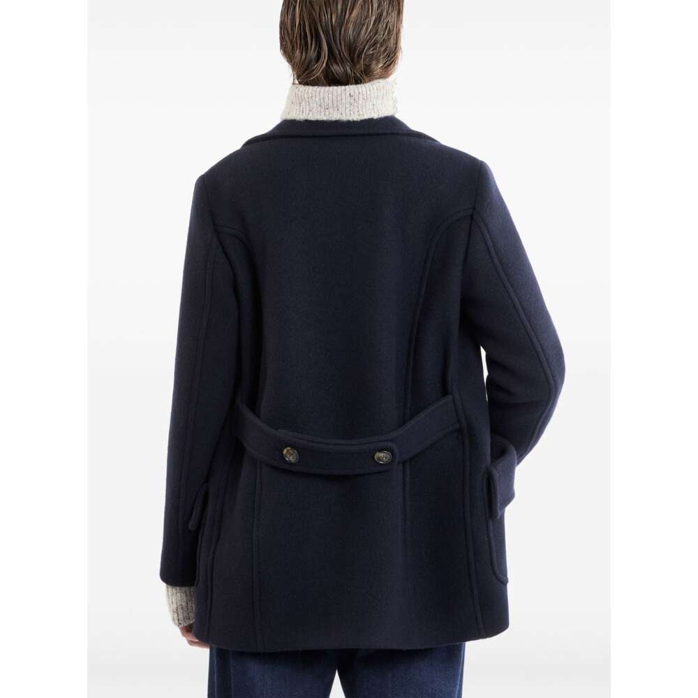 Fay Women Wool Pacoat In Black