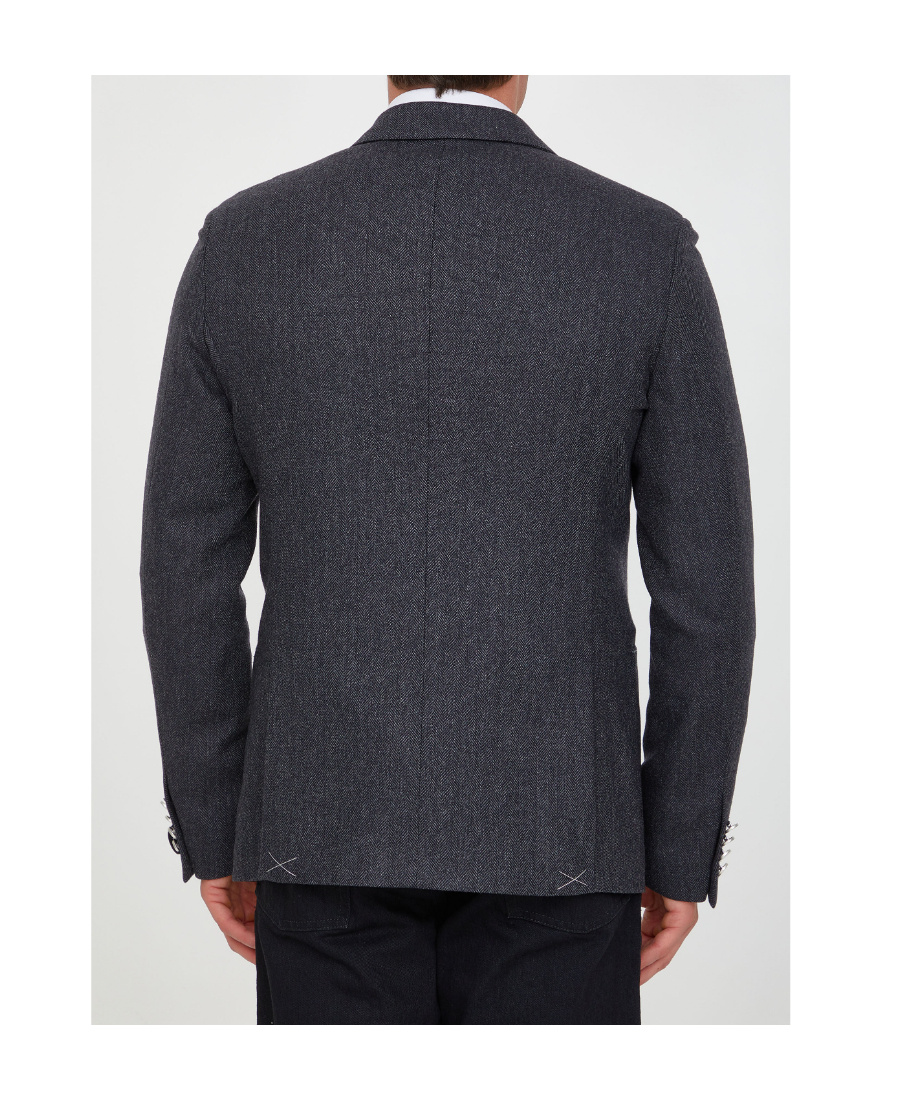 Tonello Double-breasted Casual Jacket In Black