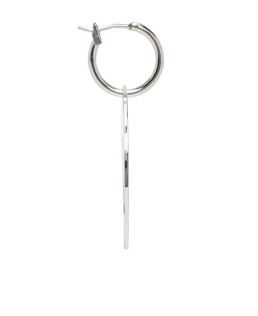 We11 Done Logo Earrings In Gray