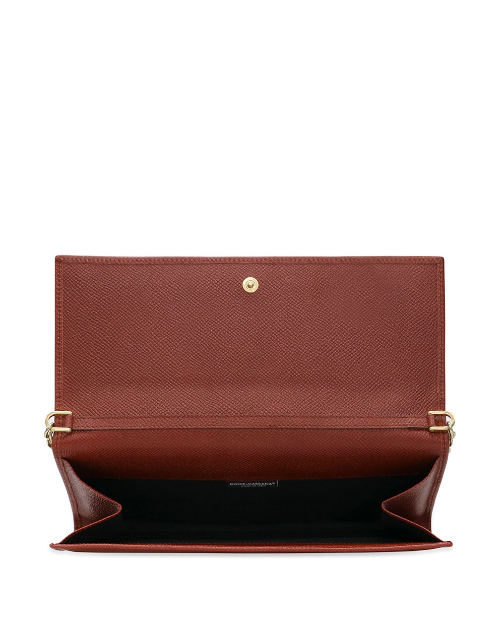 Dolce & Gabbana Logo Details Wallet In Brown