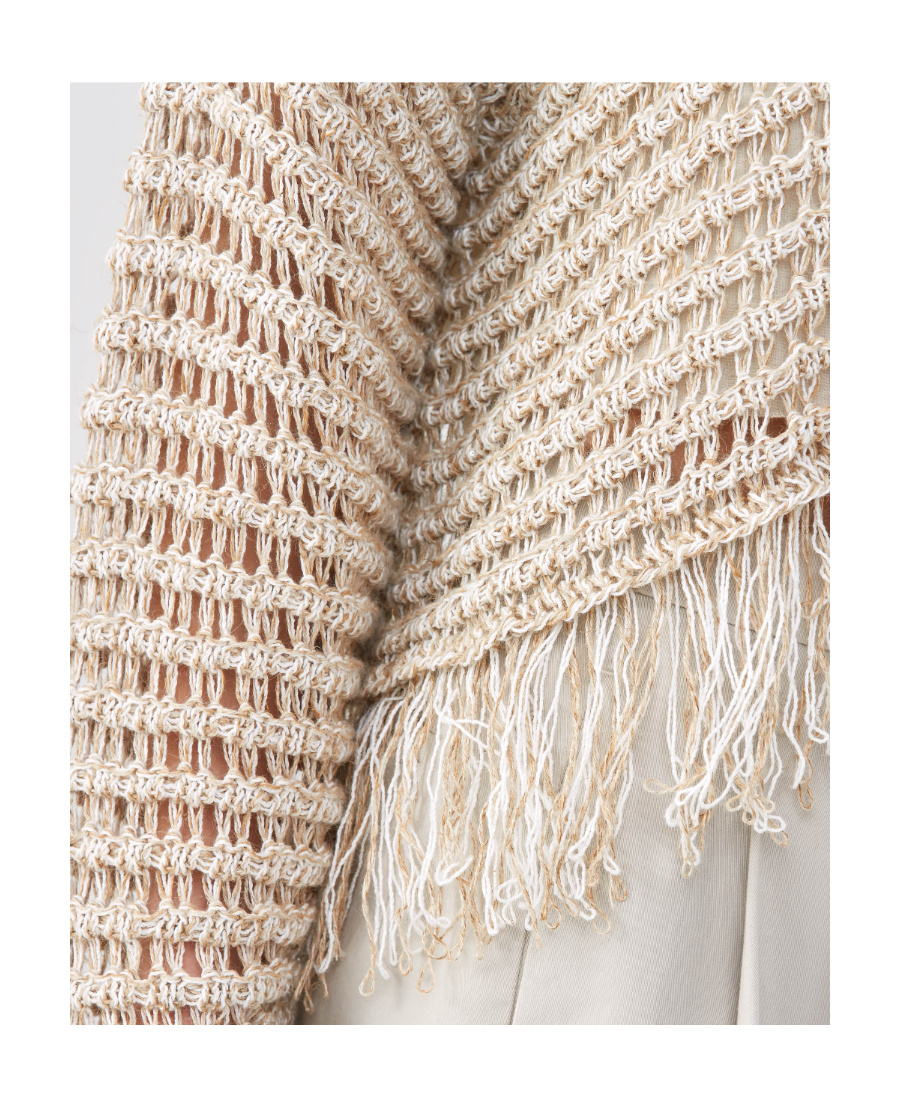 Fabiana Filippi Open-knit Fringe-trimmed Jumper In Multi