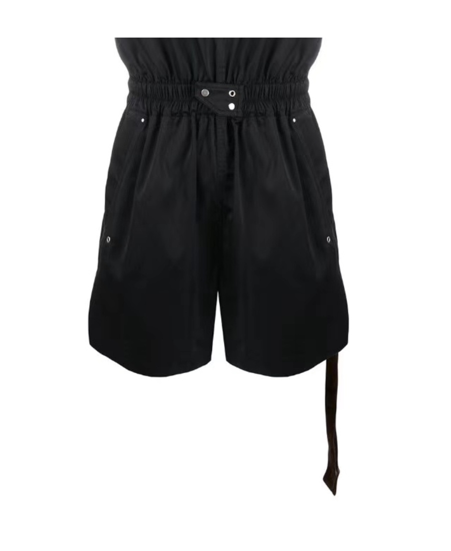Rick Owens Drkshdw Sleeveless Cotton Playsuit In Black
