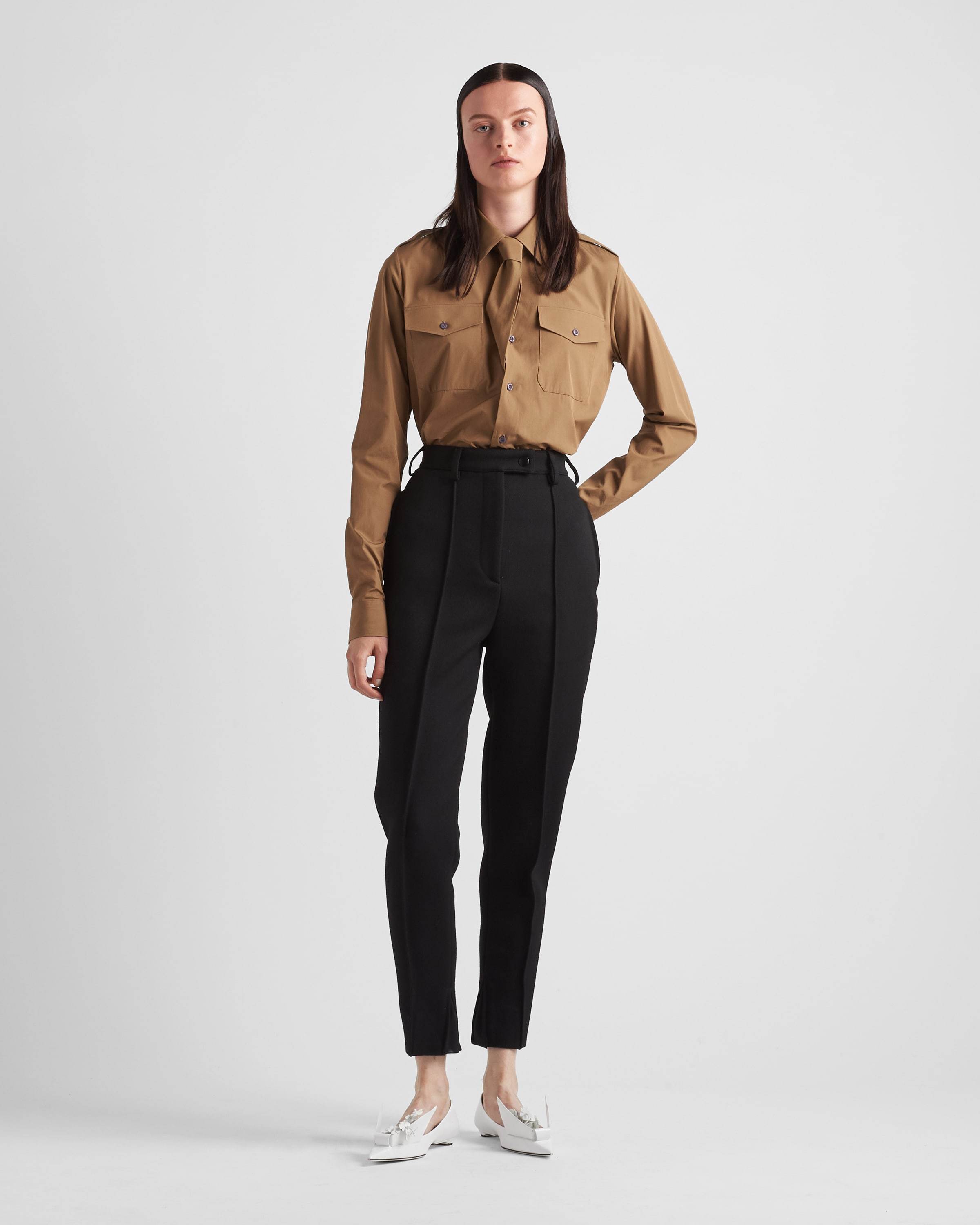 Prada High-waist Skinny Pants In Black