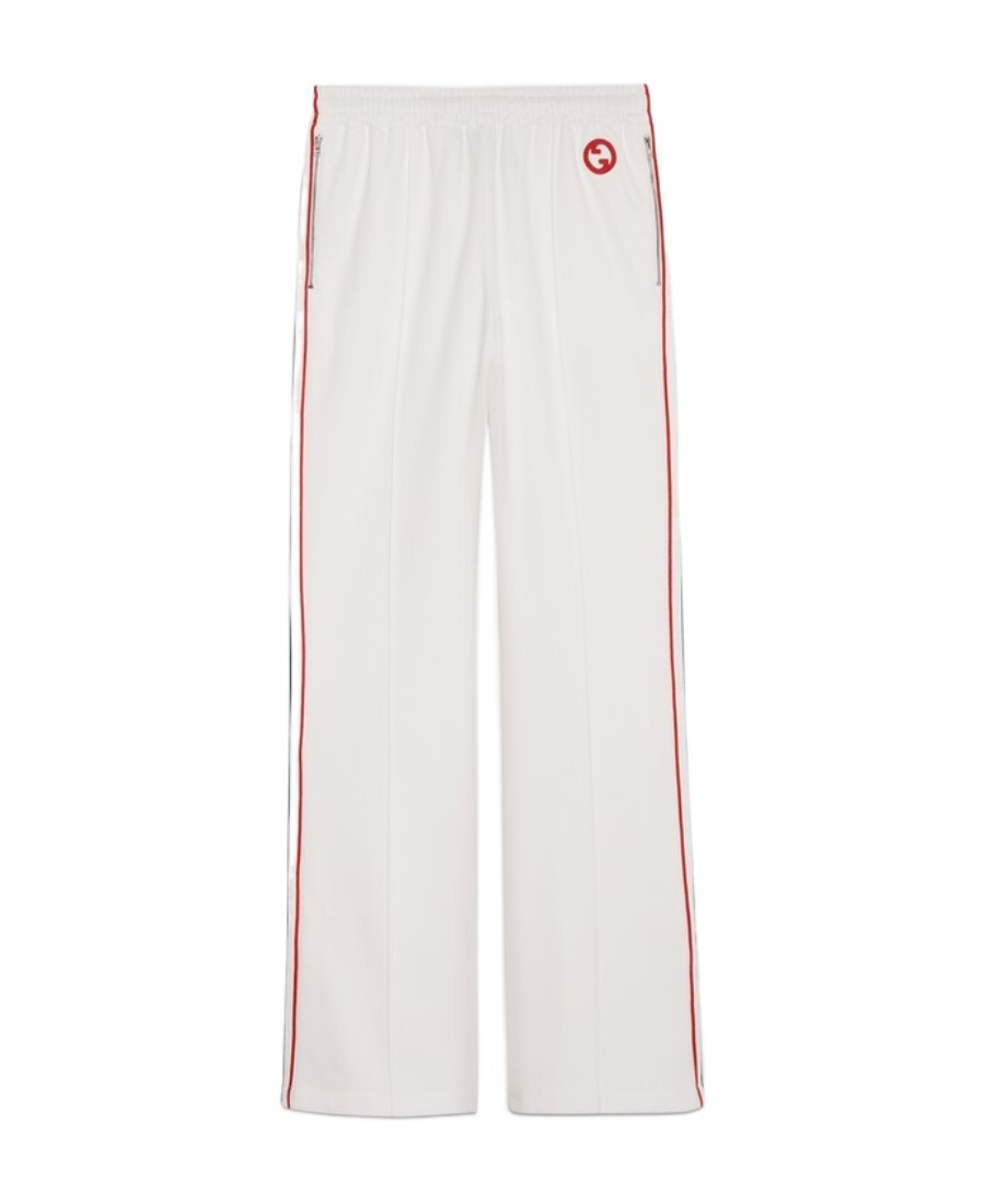 Gucci Web-striped Track Pants In White