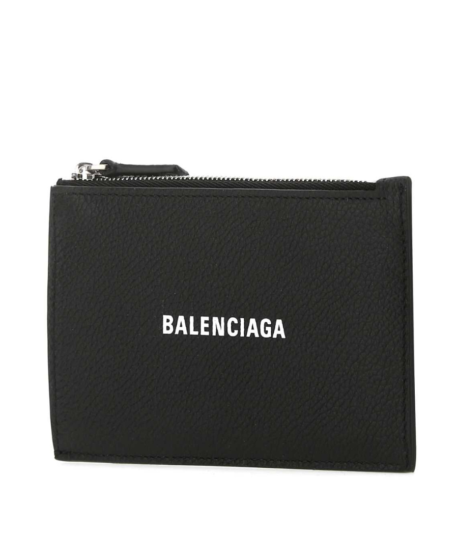 Balenciaga Logo-print Wallet In Black