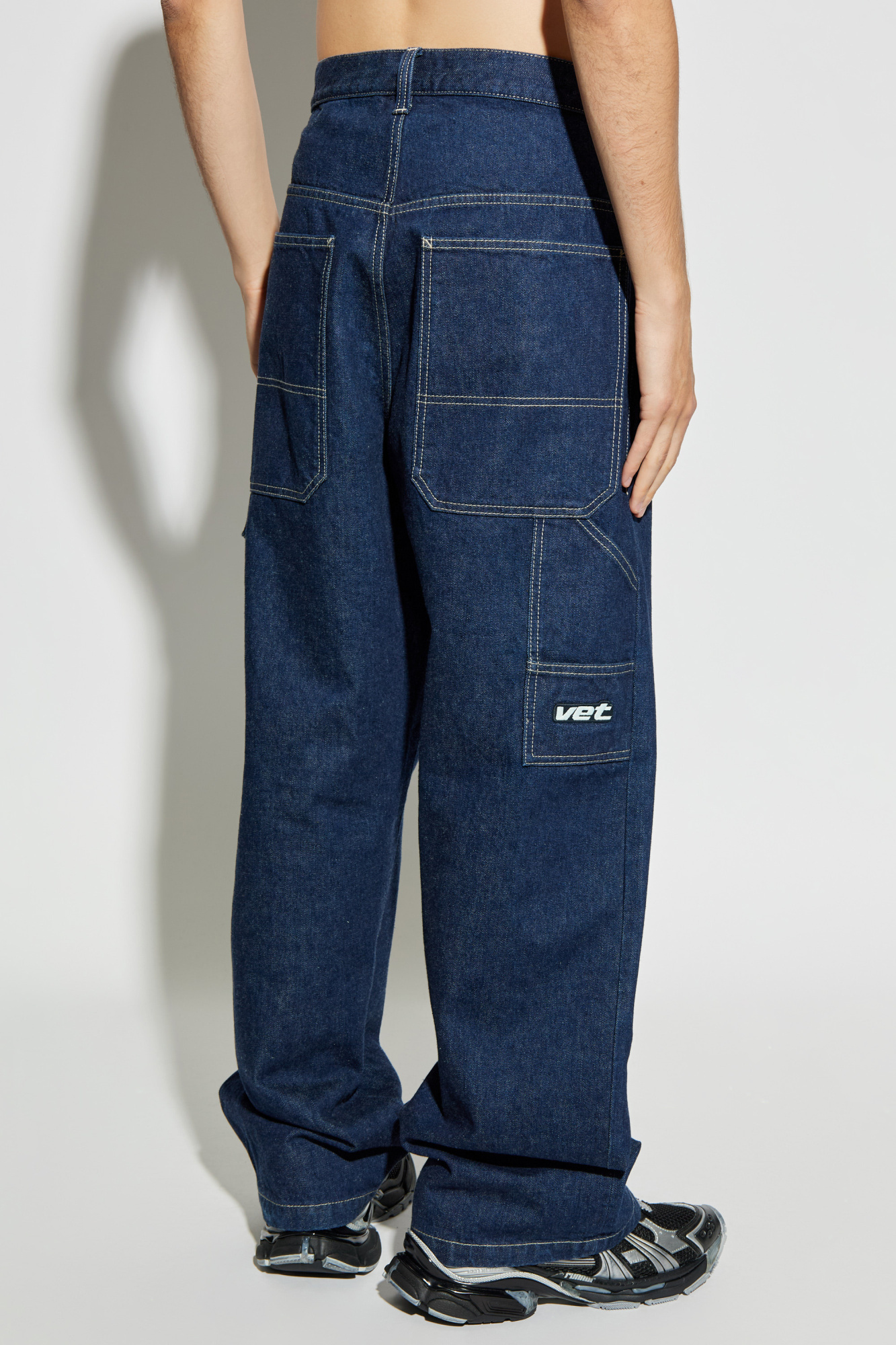 Vetements Belt Loop Denim Trousers In Blue