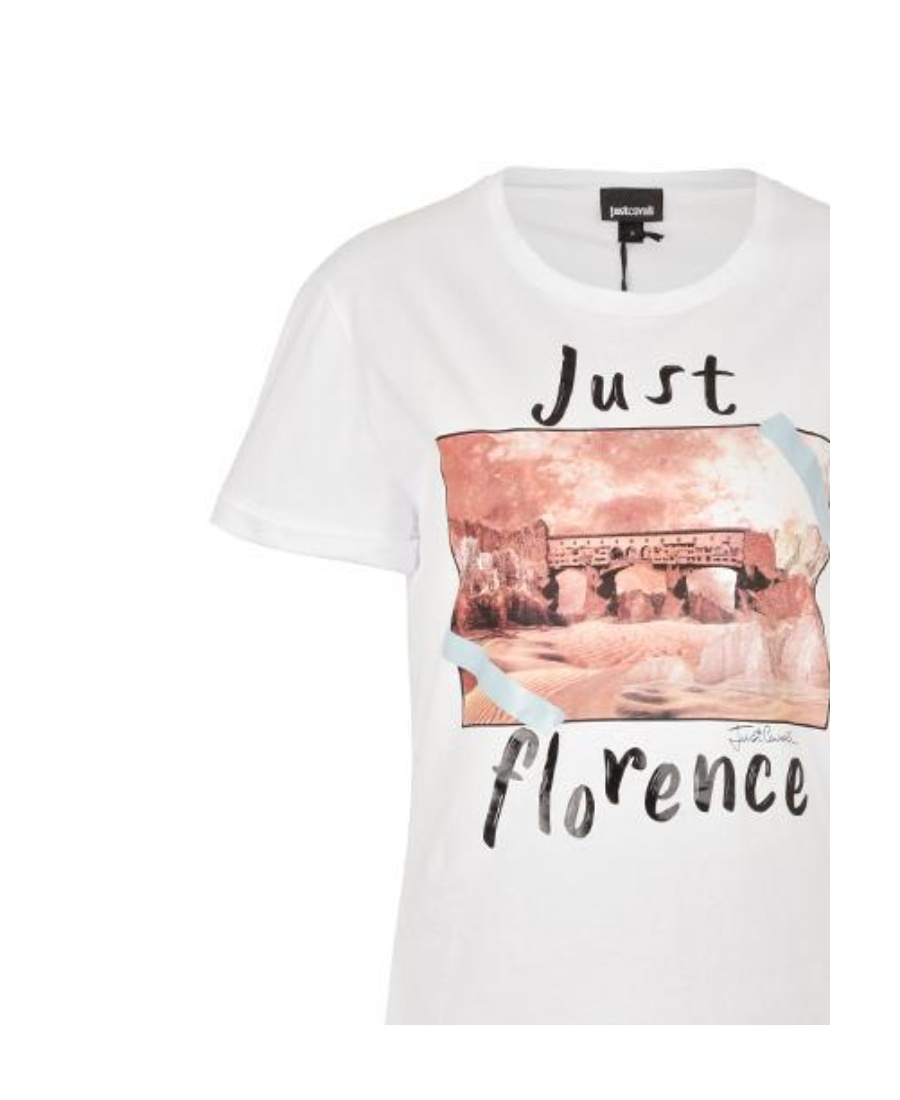 JUST CAVALLI PATTERN PRINTED SHORT-SLEEVED T-SHIRT