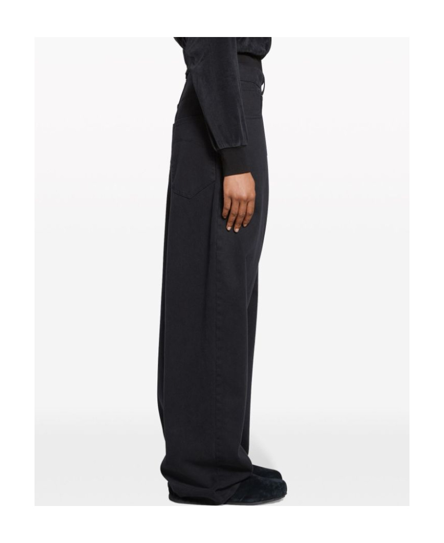 Balenciaga Wide-leg Baggy Jeans In Black