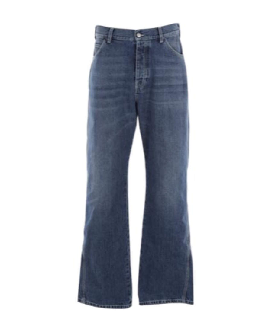Alexander Mcqueen Wide-leg Panelled Jeans In Blue