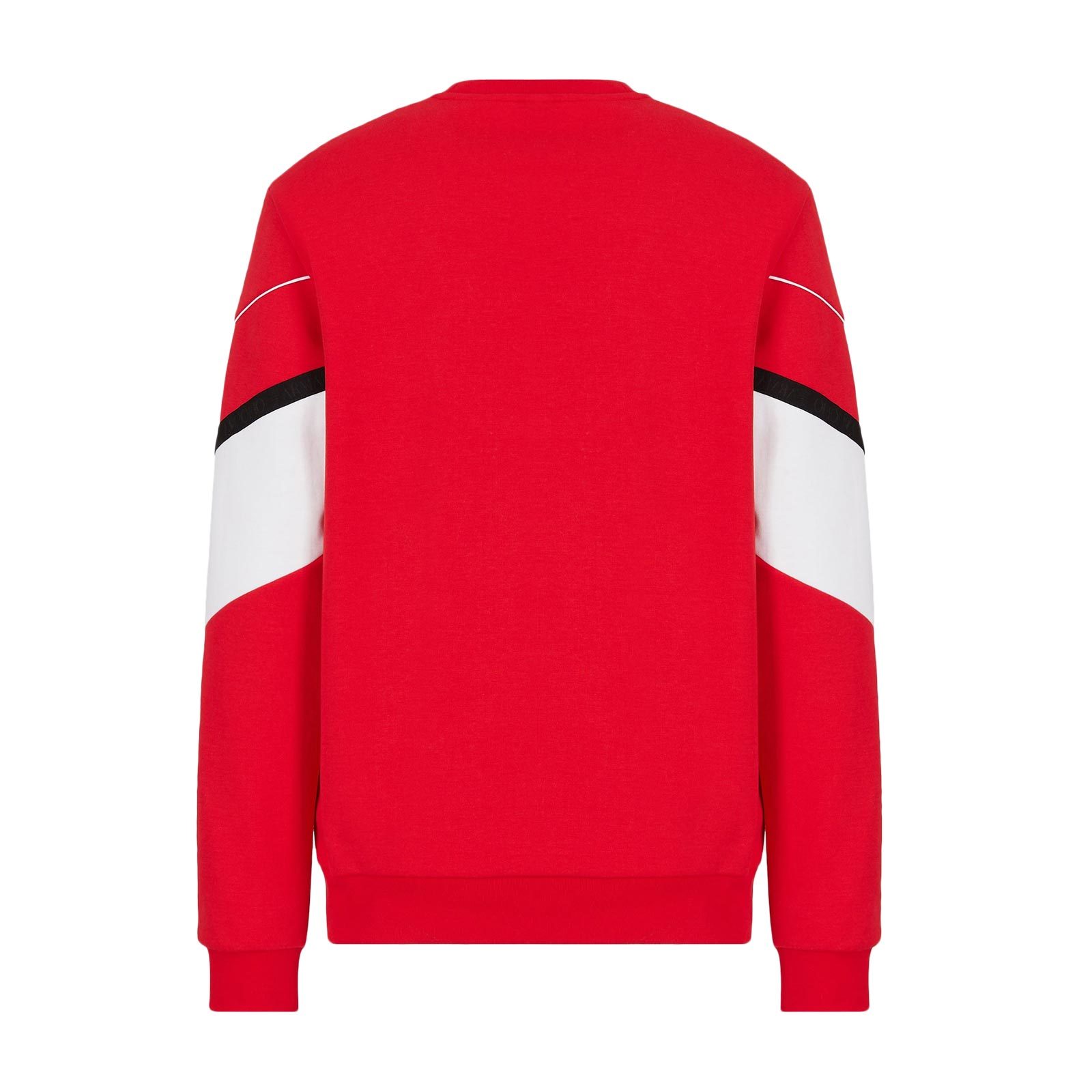 Ea7 Logo-print Striped-detail Sweatshirt In Red