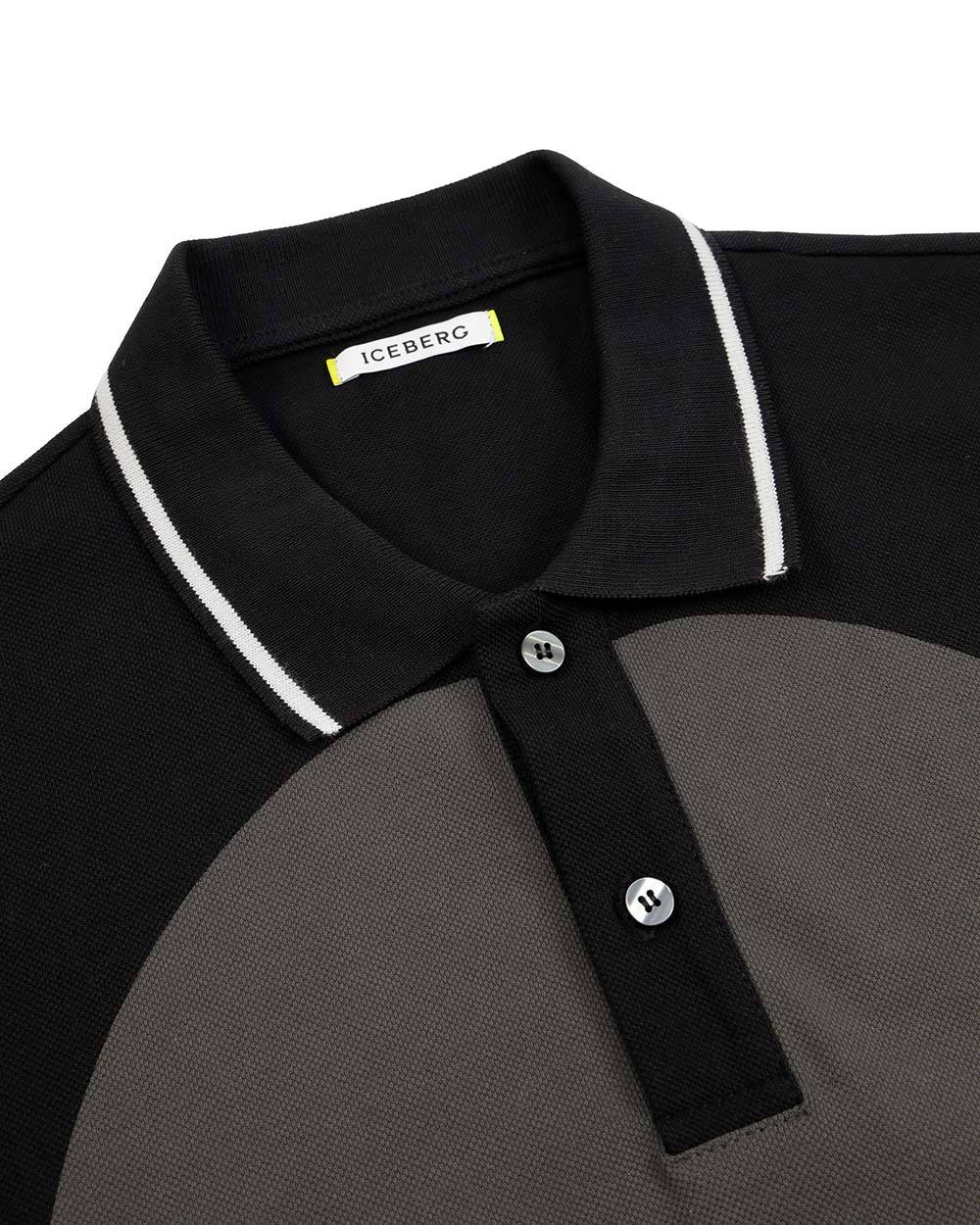 Iceberg Printed Pattern Polo Shirt In Black