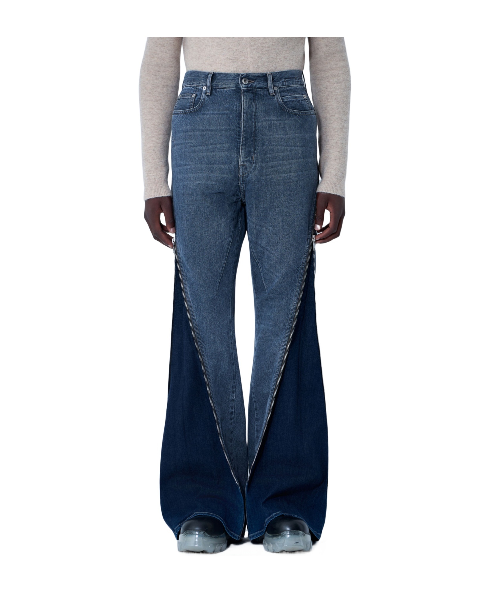 Rick Owens Drkshdw Bolan Banana Pants In Blue