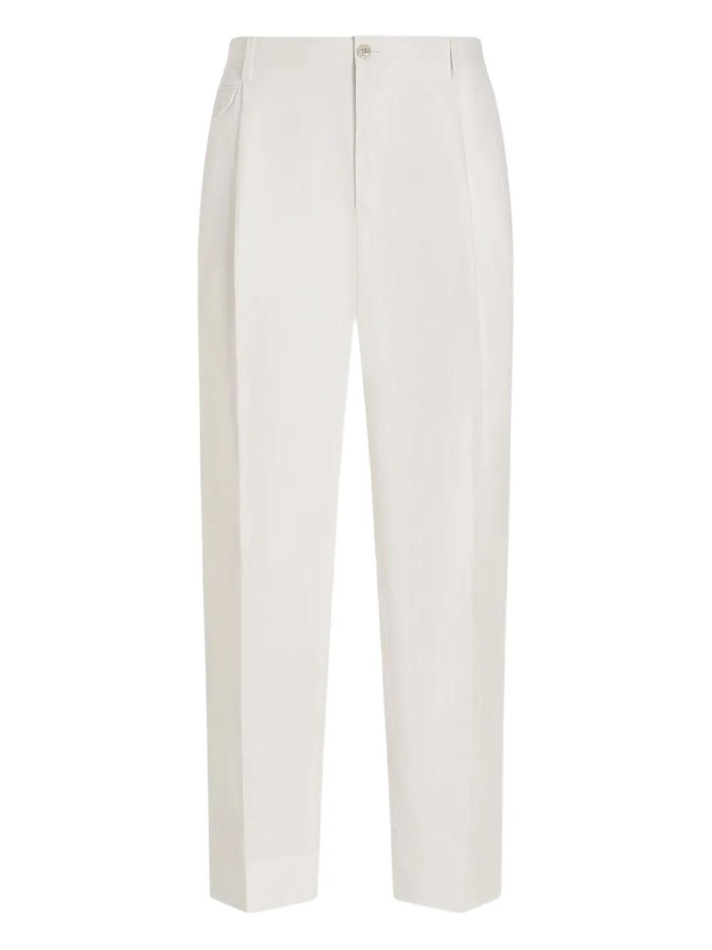 Dolce & Gabbana Tailored Tapered Trousers In White