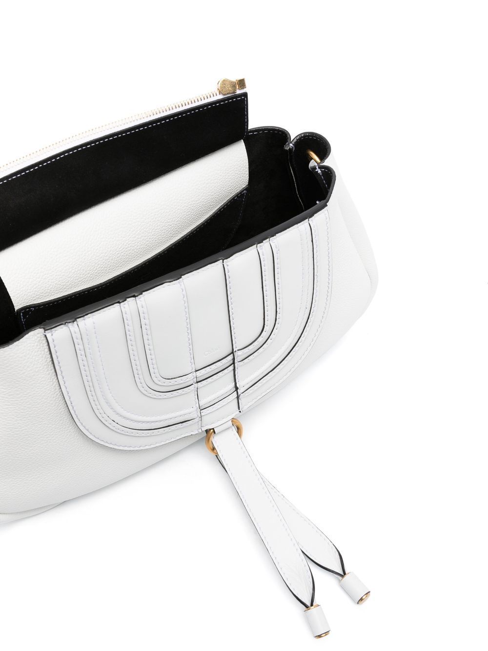 Shop Chloé Marcie Shoulder Bag In White