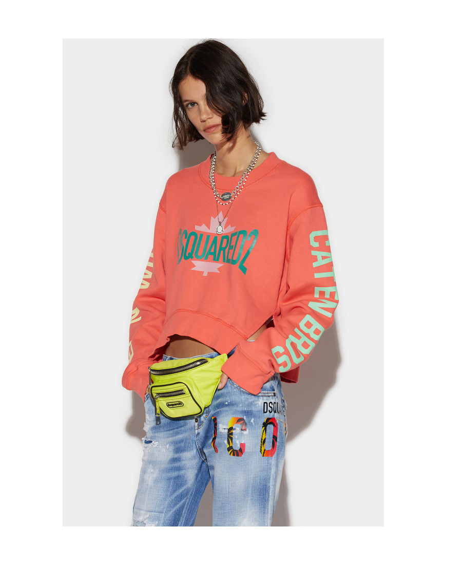 Dsquared2 Logo-print Sweatshirt In Red