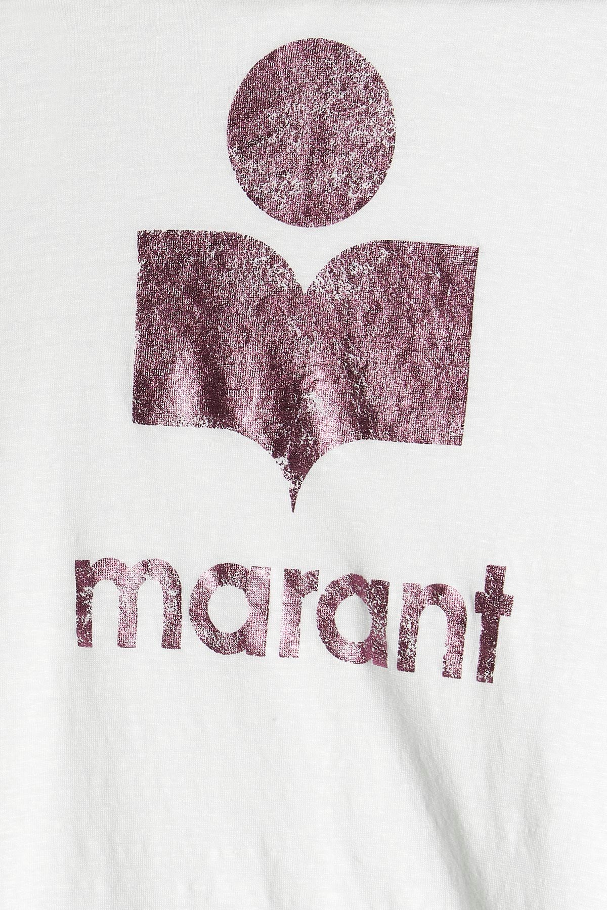 ISABEL MARANT ÉTOILE LOGO-PRINT LINEN TOP