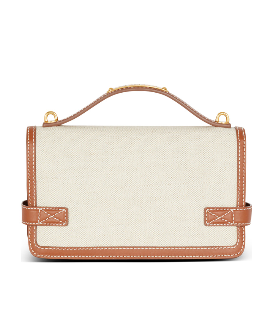 Balmain B-buzz 24 Top Handle Bag In Brown