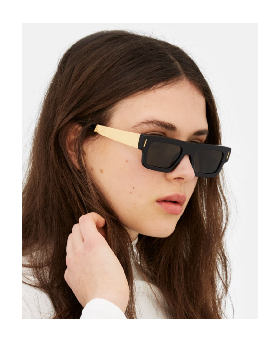 Retrosuperfuture Francis Slim Square-frame Sunglasses In Black