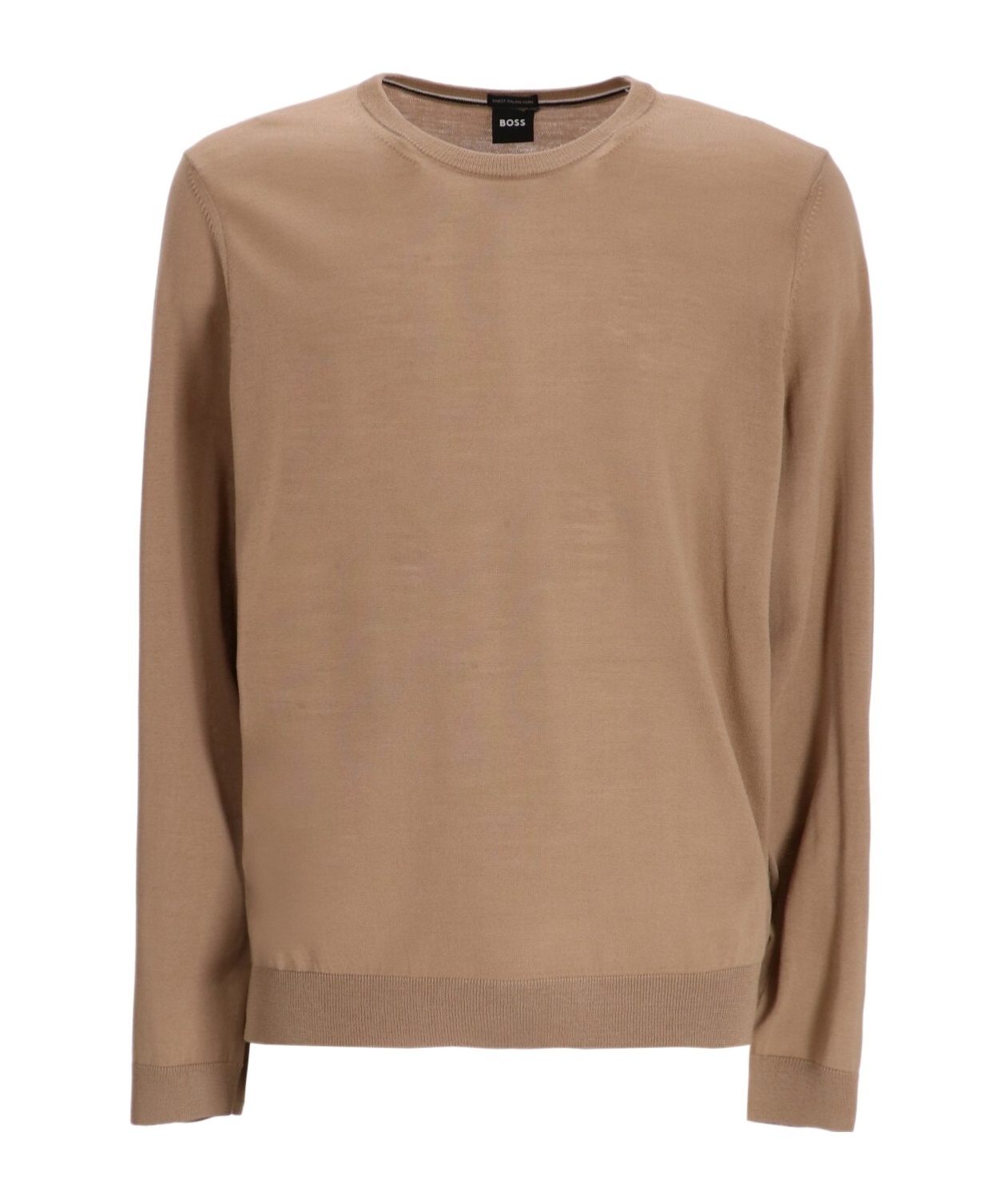 Hugo Boss Leno-p Virgin-wool Jumper In Brown