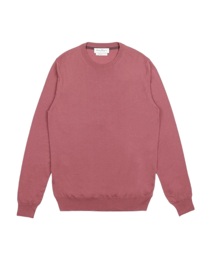 Ferragamo Round-neck Sweater In Pink
