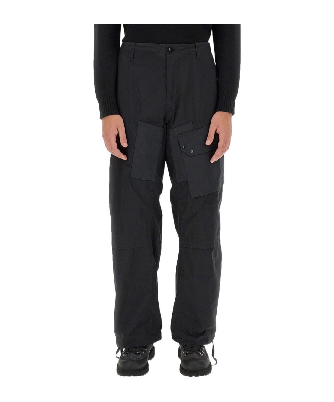 Ten C Utility Cargo Pants Drawstring Hem In Black