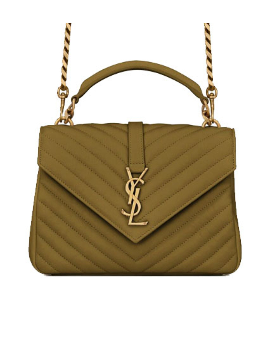 Saint Laurent Medium College Shoulder Bag In Green