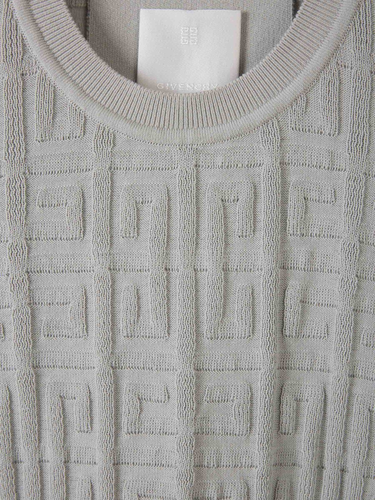 Givenchy Logo Knit Sweater In Gray