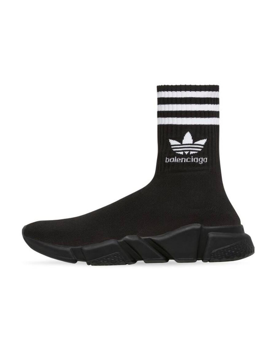 Balenciaga X Adidas Speed Sneakers In Black
