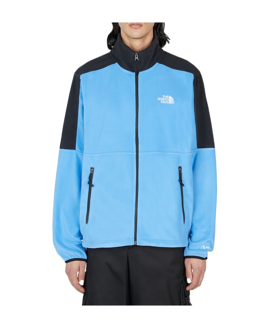 The North Face Colour-block Zip-up Sweatshirt In Blue