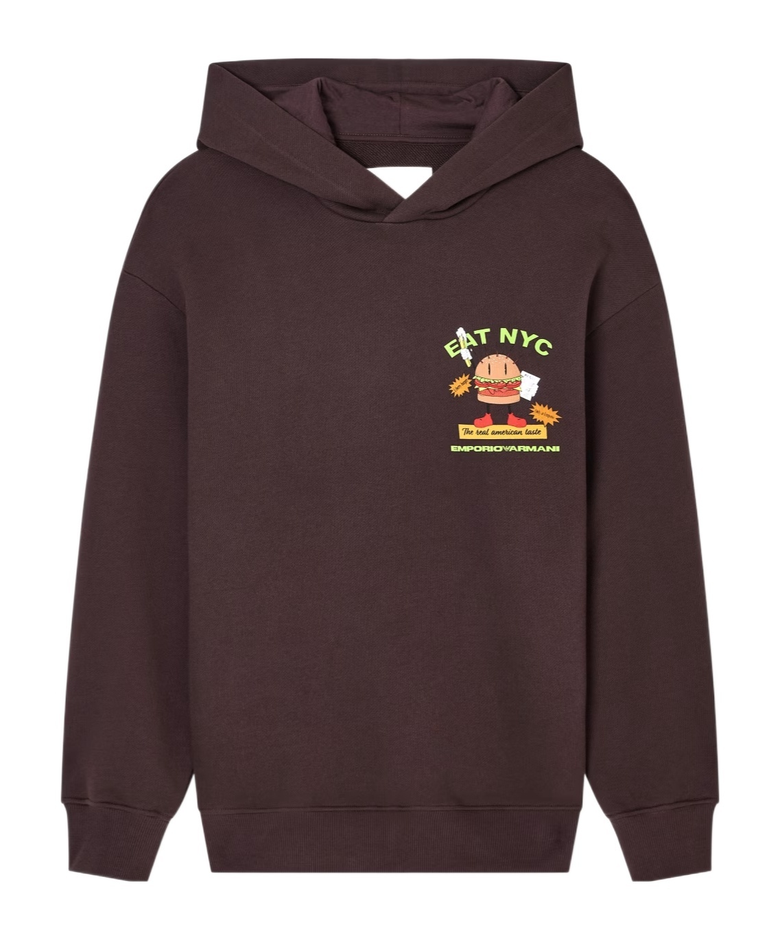 Emporio Armani Burger-graphic Hoodie In Multi