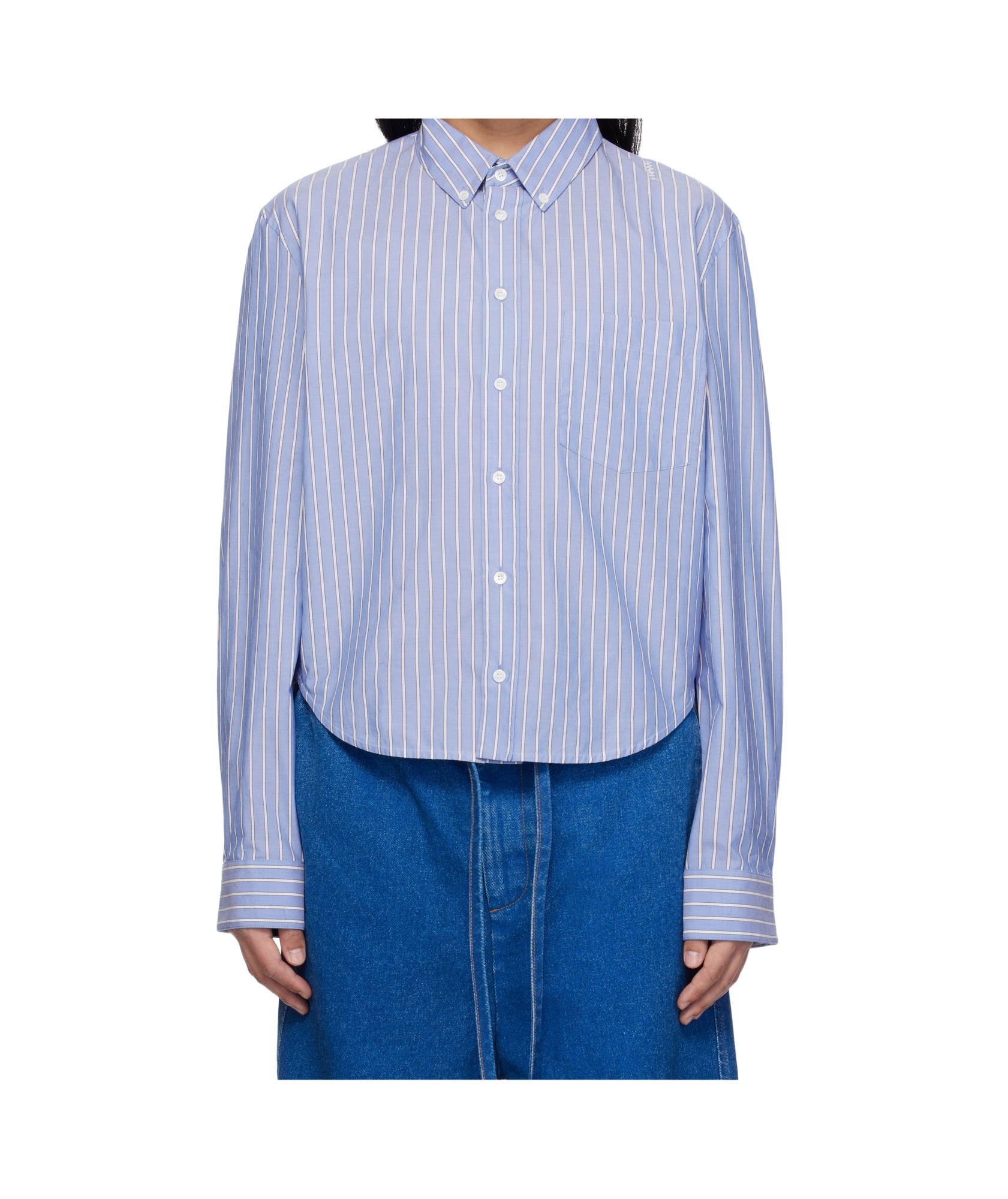 MARNI POPLIN STRIPE LONG SLEEVE SHIRT
