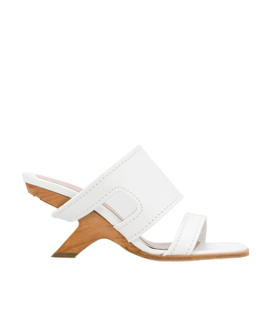 Alexander Mcqueen Strappy Leather Mules In White