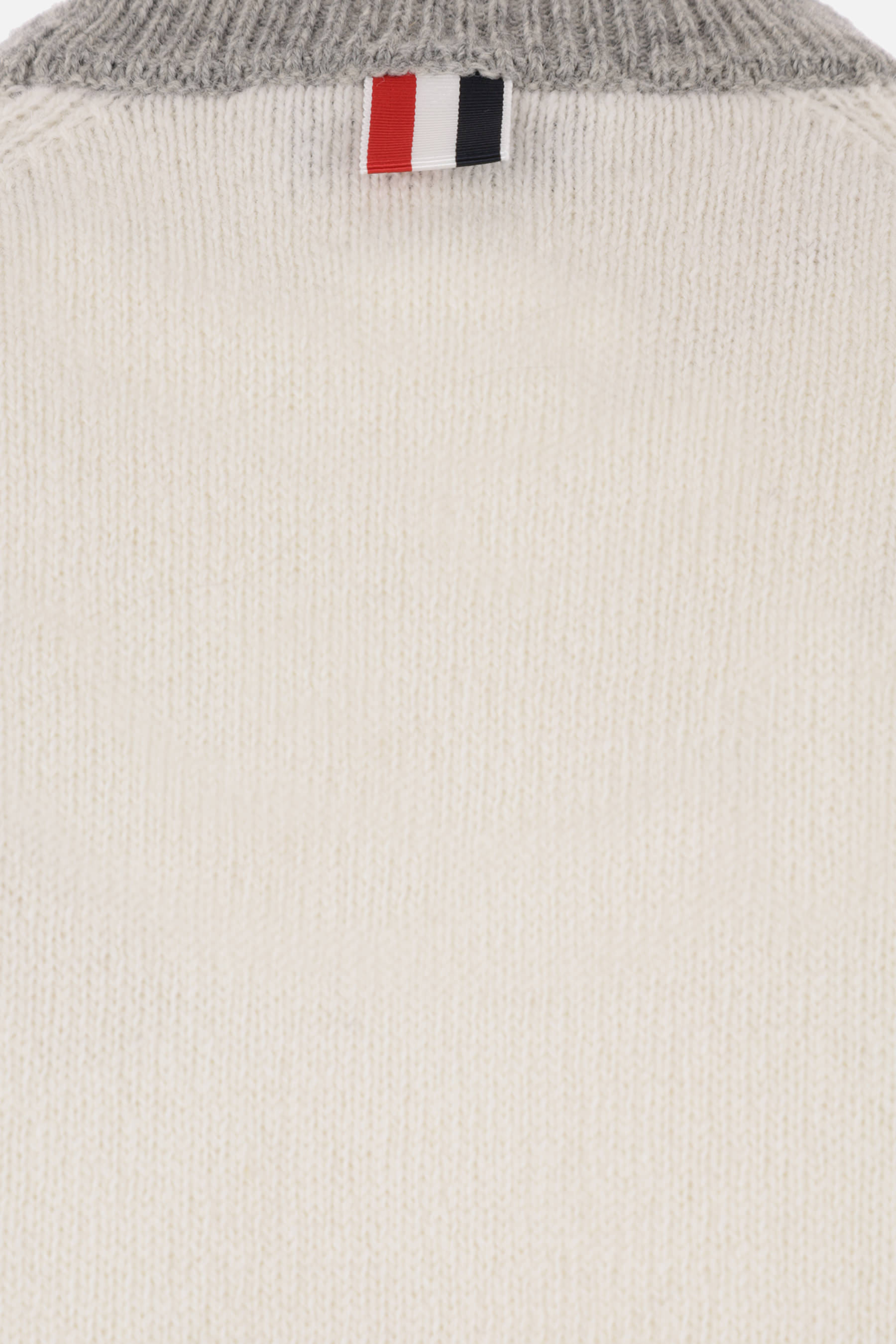 Thom Browne 4-bar Wool Crewneck Jumper In White