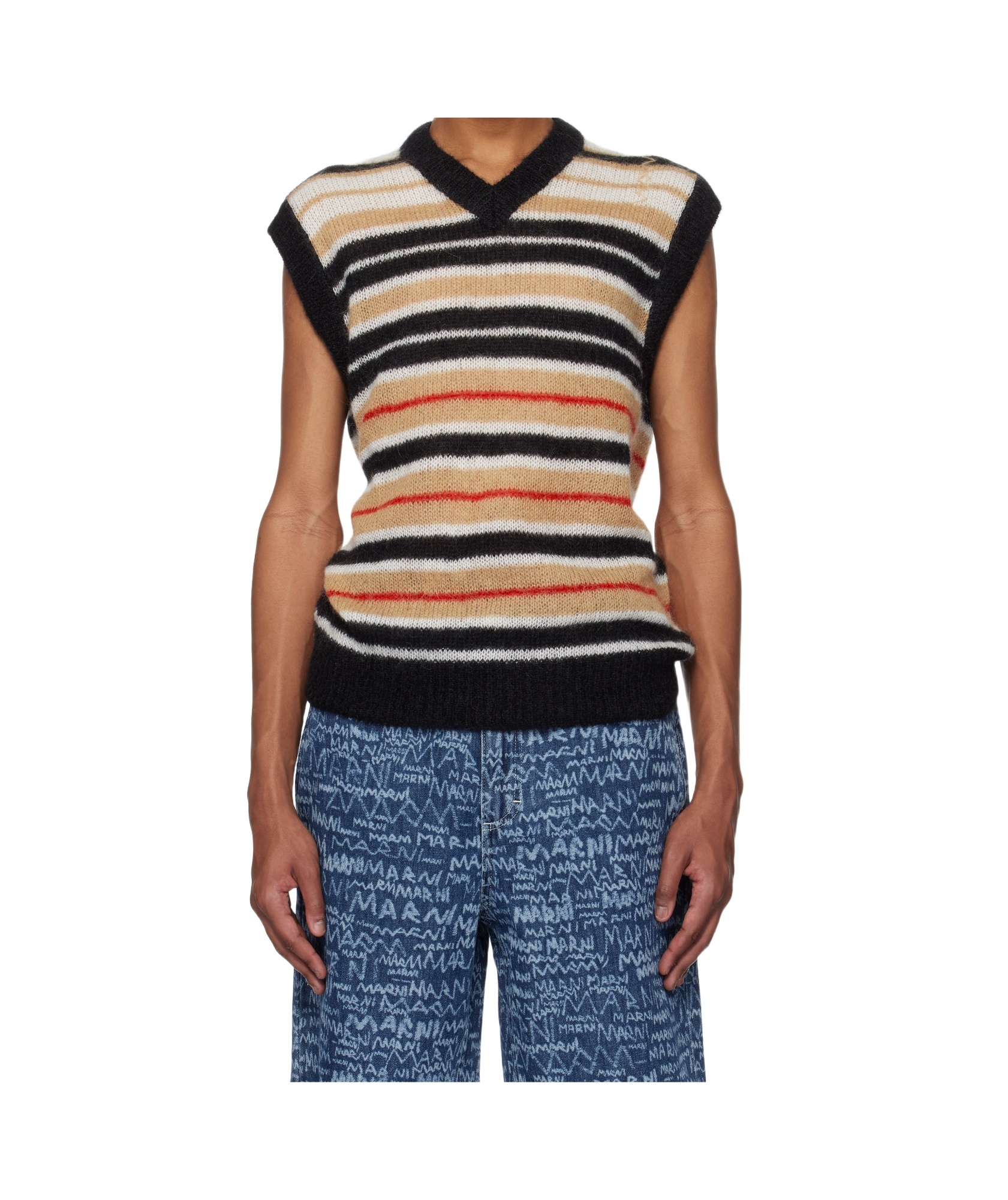Marni Fuzzy Wuzzy Vest In Blue