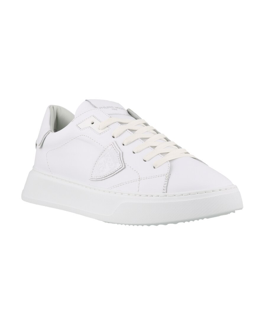 Philippe Model Temple Veau Leather Sneakers In White