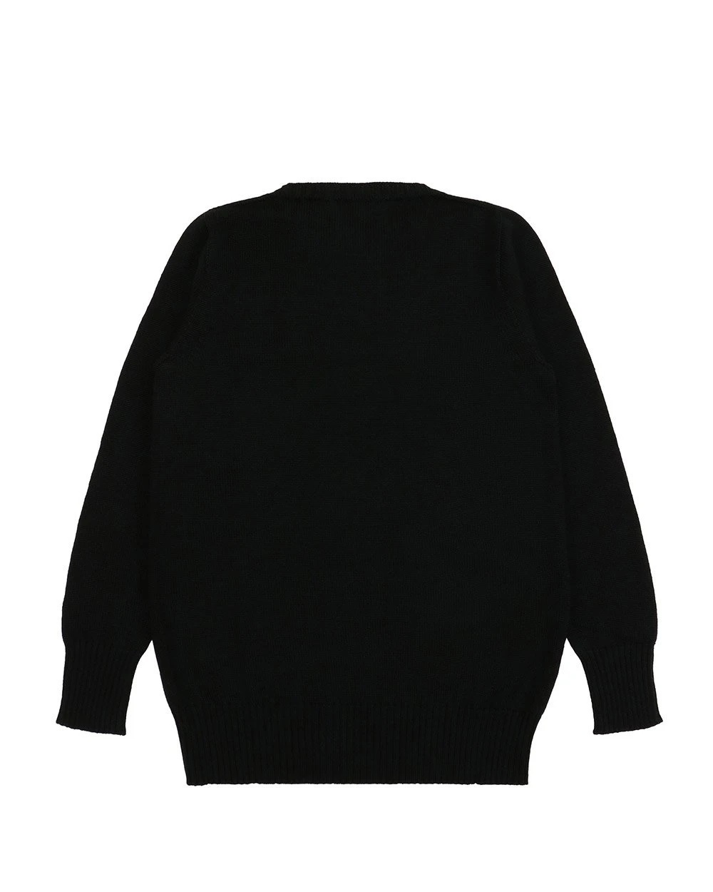 Max Mara Round-neck Long-sleeved Pullover In Black