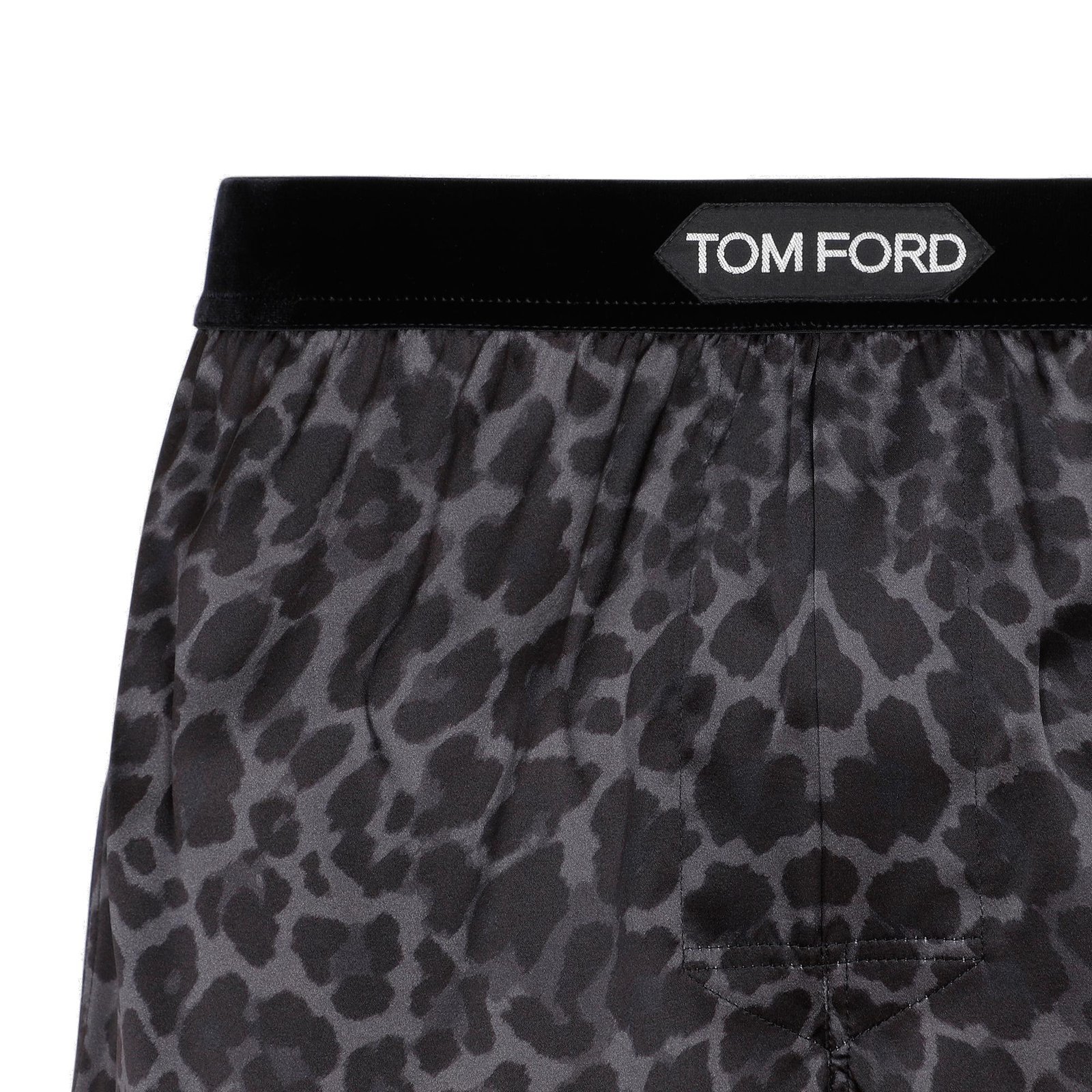 Tom Ford Leopard-print Boxer Briefs In Black