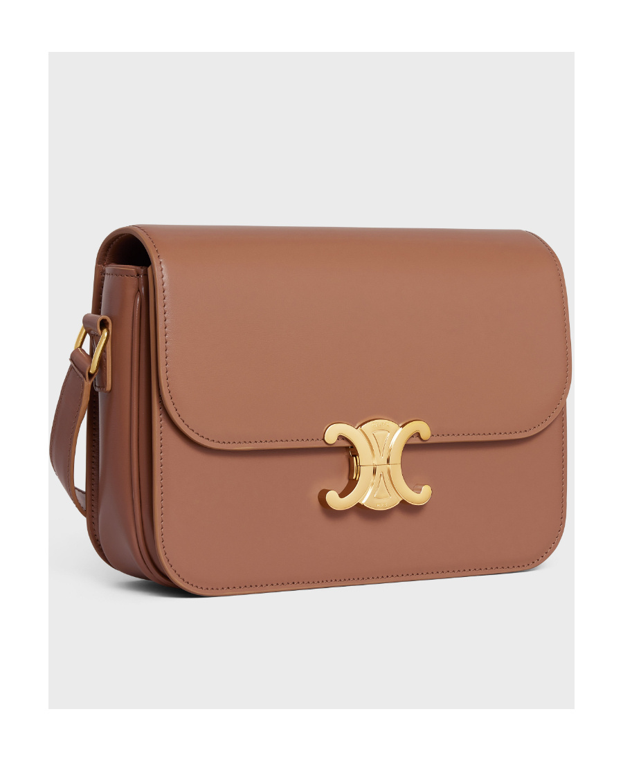 Celine Classique Triomphe Shoulder Bag In Brown