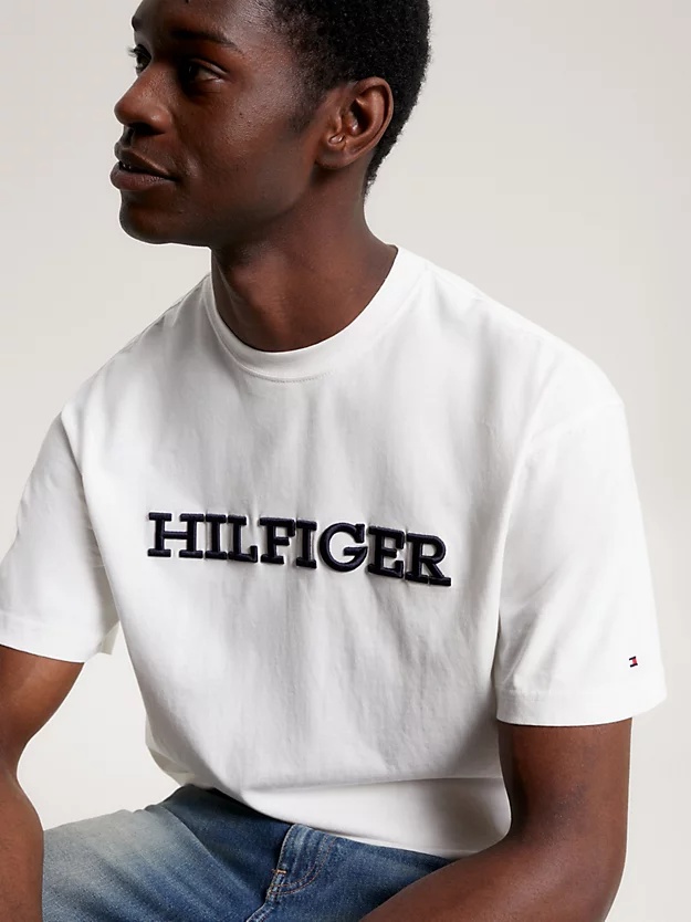Shop Tommy Hilfiger T-shirt With Round Neck And Short Sleeves In White