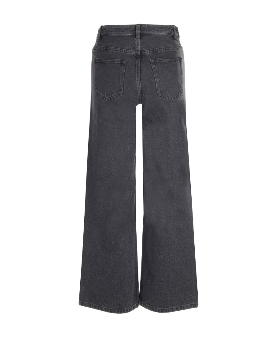 Apc A.p.c. High-waisted Wide-leg Jeans In Black