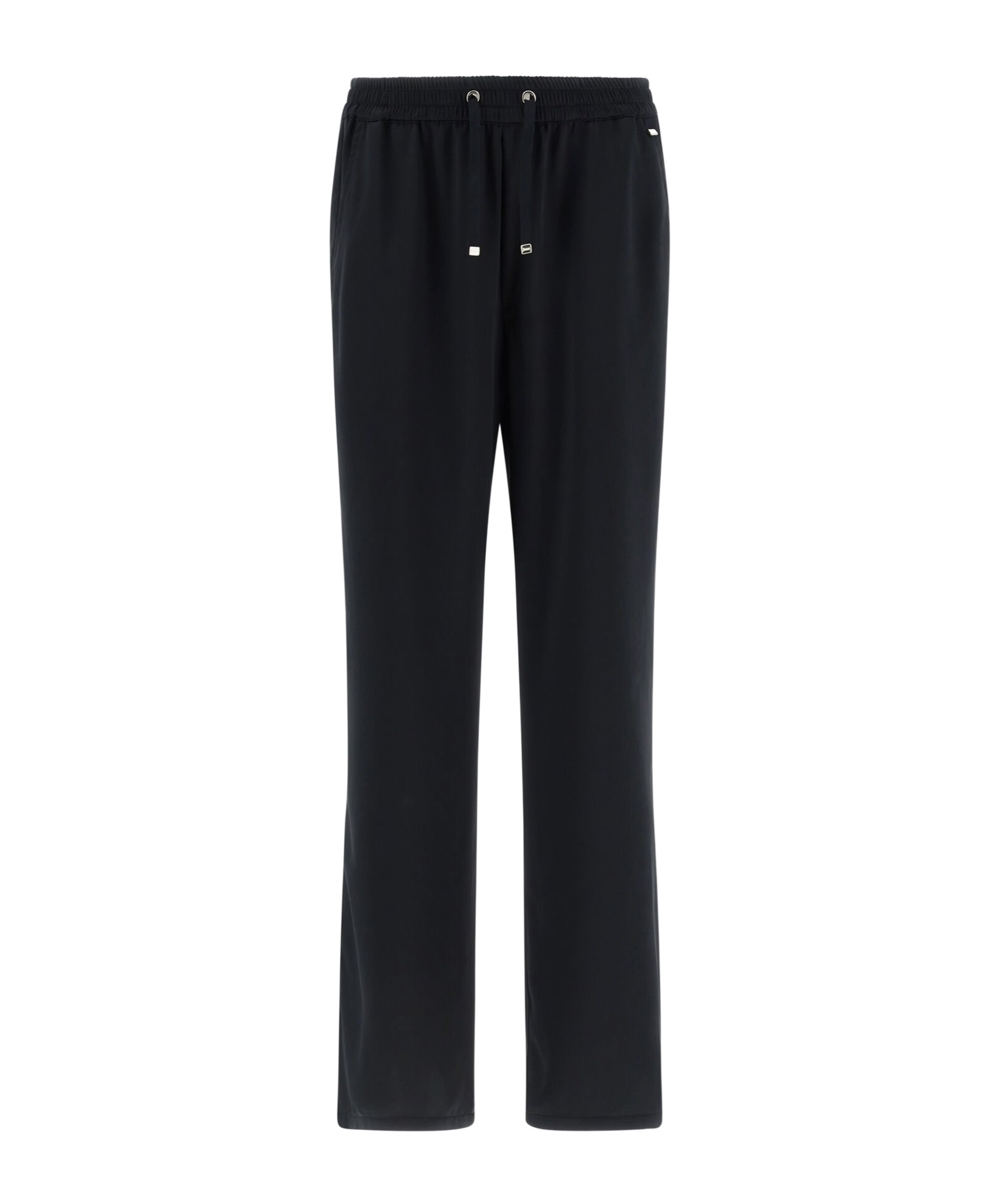 Herno Blue Pants With Elastic Drawstring Waist In Tech Fabric Woman In Black
