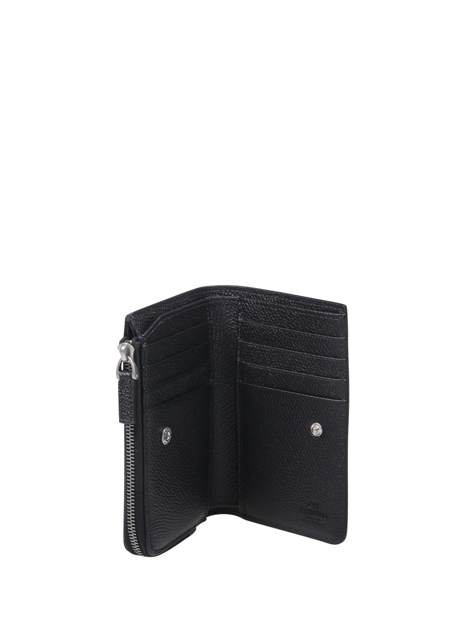 Valentino Zip-around Logo Cardholder In Black