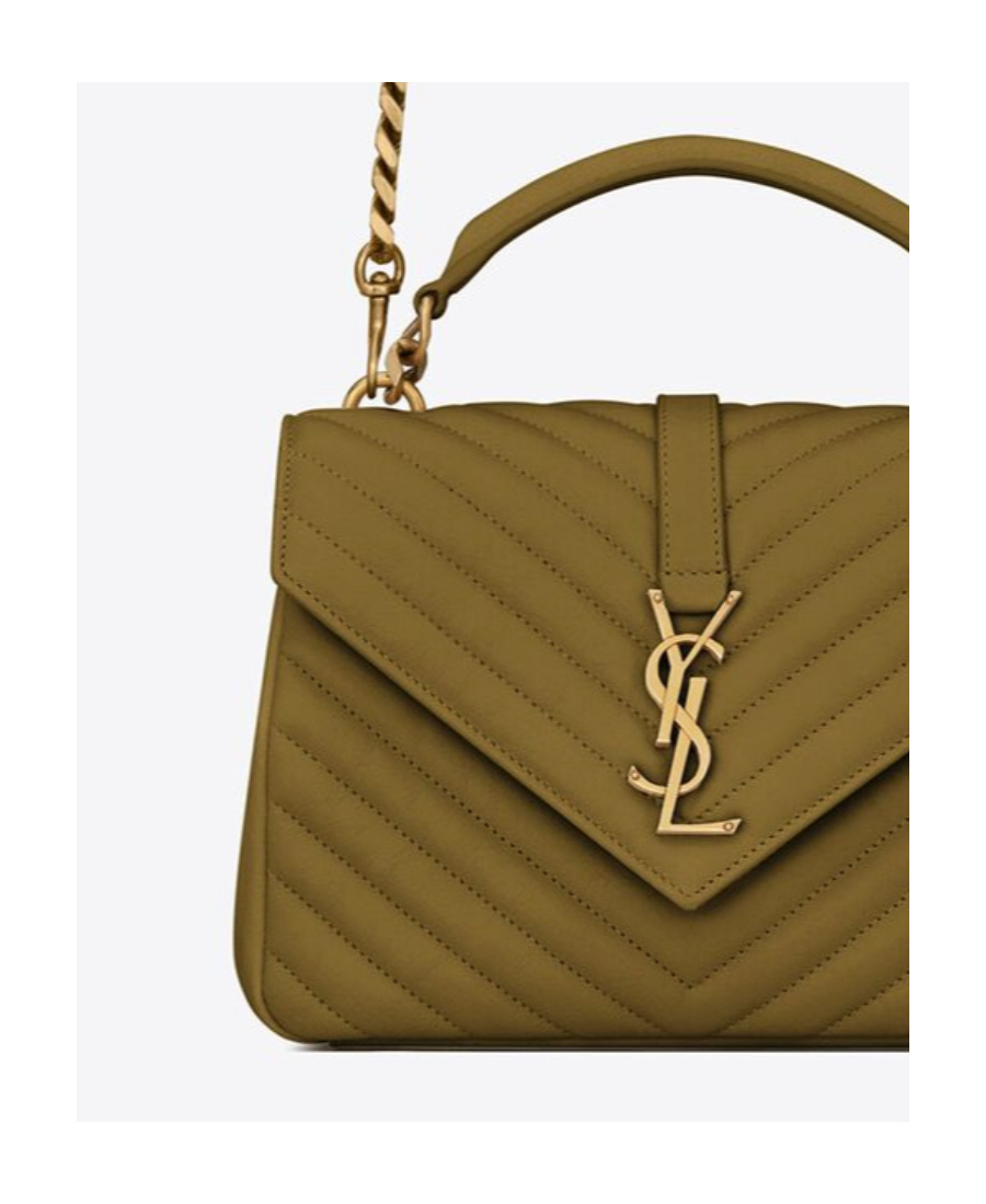 Saint Laurent Medium College Shoulder Bag In Green