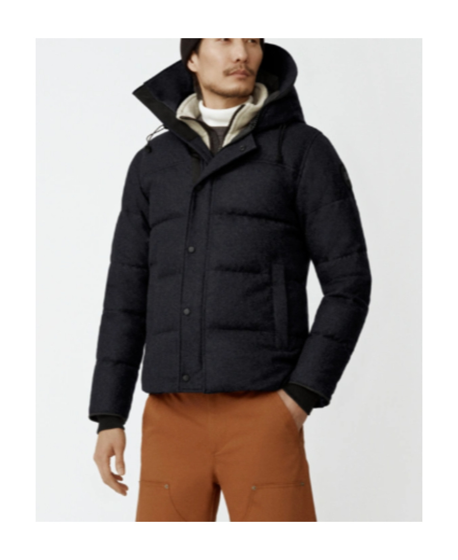 Canada Goose Padded Down Hooded Jacket In Black