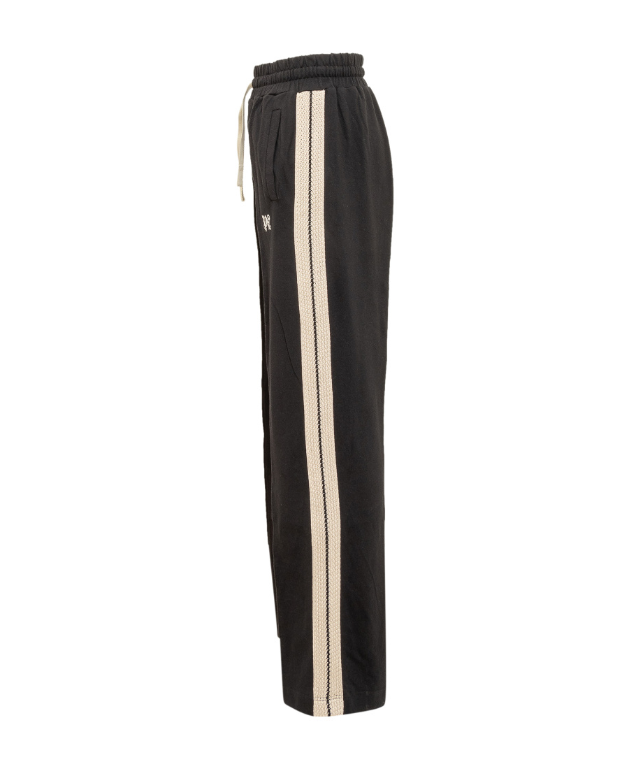 Palm Angels Monogram-embroidered Track Pants In Black