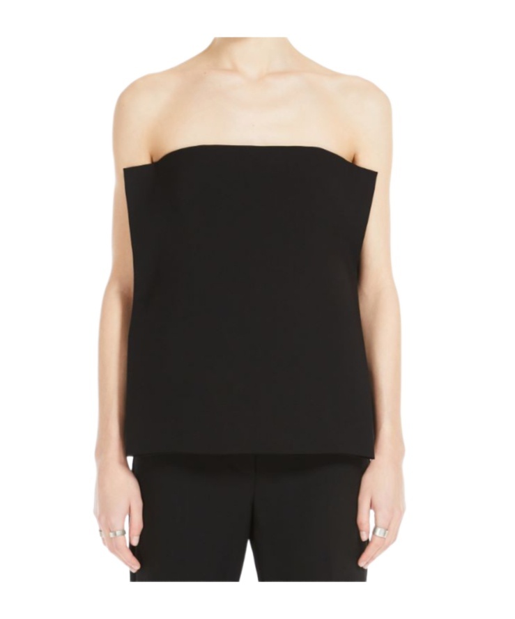 Sportmax Viscose Crop Top In Black